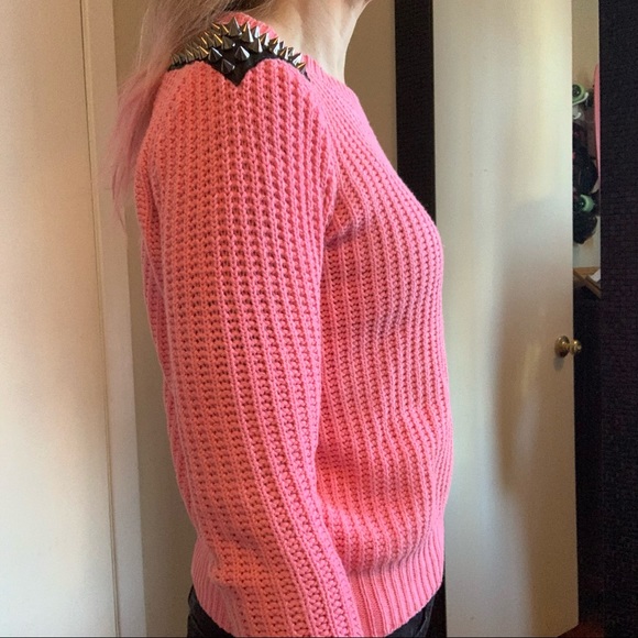 Atmosphere Pink Knit Sweater with Spikes 💖🤘🖤 - Picture 9 of 10